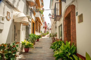 Picturesque side streets in Marbella