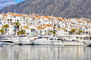 Yachts in the port of Marbella