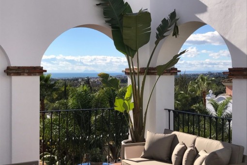 Die überdachte Terrasse