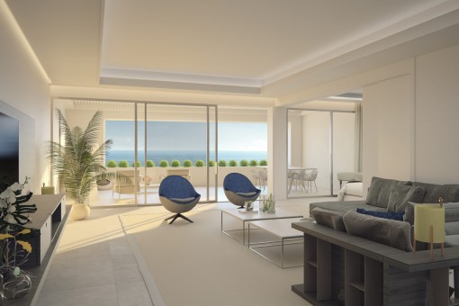 Neue, luxuriöse erste Strandlinie Wohnungen in Estepona