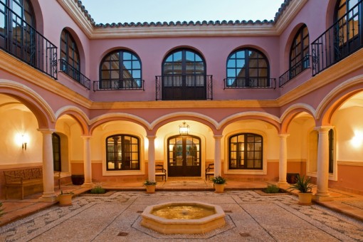 Patio mit Außenbeleuchtung