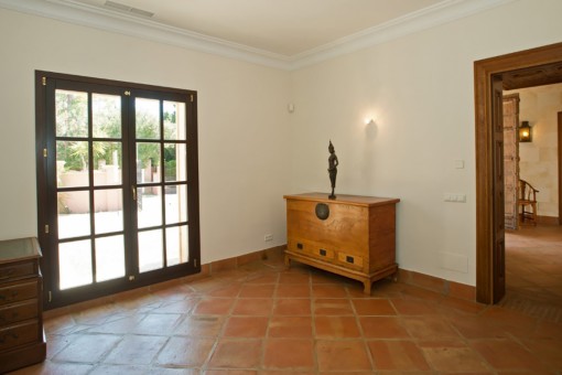 Schlafzimmer mit Gartenzugang