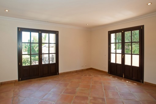 Balkon mit Außblick vom Garten