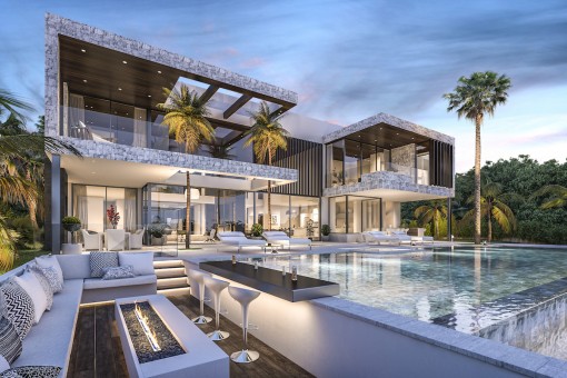 Villa California in La Alqueria, Benahavis mit unglaublicher Aussicht auf das Mittelmeer