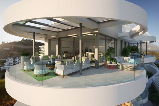 Maisonette-Wohnung in umweltfreundlicher Anlage mit herrlichem Blick in Benahavis