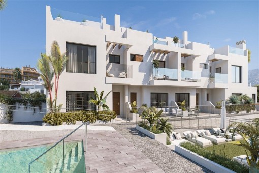 Atemberaubende Häuser in einer perfekten Wohnsiedlung, nur 4 Gehminuten vom Strand von Fuengirola entfernt