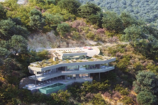 Atemberaubendes neues Villenkonzept auf erhöhtem Grundstück mit Panoramablick auf das Meer und die Küste in Benahavís