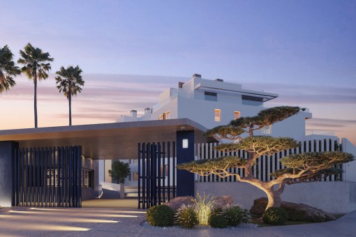 Großartige Wohnung als Bauprojekt mit herrlichem Blick über den Golfplatz und das Meer in Mijas Costa