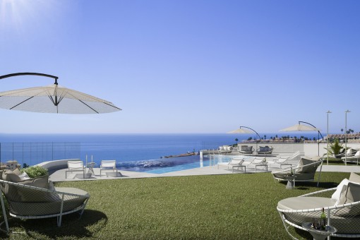 Erdgeschosswohnung in Strandnähe in einem modernen Komplex mit herrlicher Aussicht in Fuengirola