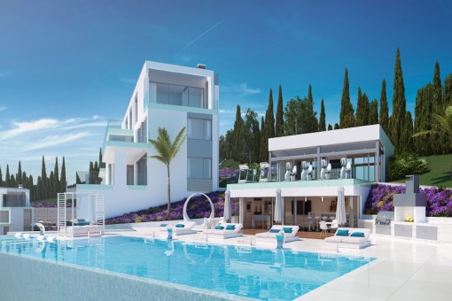 Beeindruckendes offen gestaltetes Penthouse mit 3 Schlafzimmern und herrlicher Aussicht in Mijas