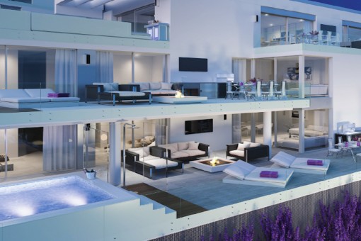 Beeindruckendes offen gestaltetes Penthouse mit 3 Schlafzimmern und herrlicher Aussicht in Mijas