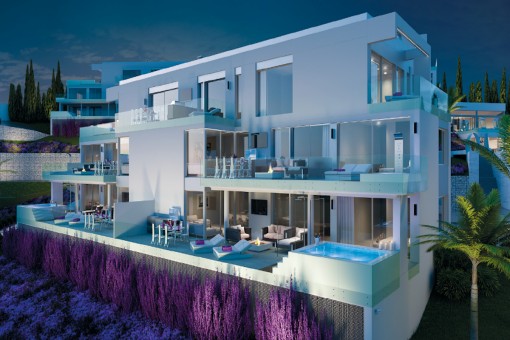 Beeindruckendes offen gestaltetes Penthouse mit 3 Schlafzimmern und herrlicher Aussicht in Mijas