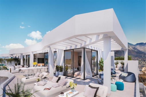 Bauprojekt: 2 Schlafzimmer Apartment neben dem Golfplatz und sehr nahe am Strand in Mijas