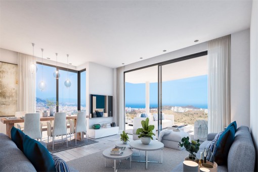 Bauprojekt: 2 Schlafzimmer Apartment neben dem Golfplatz und sehr nahe am Strand in Mijas